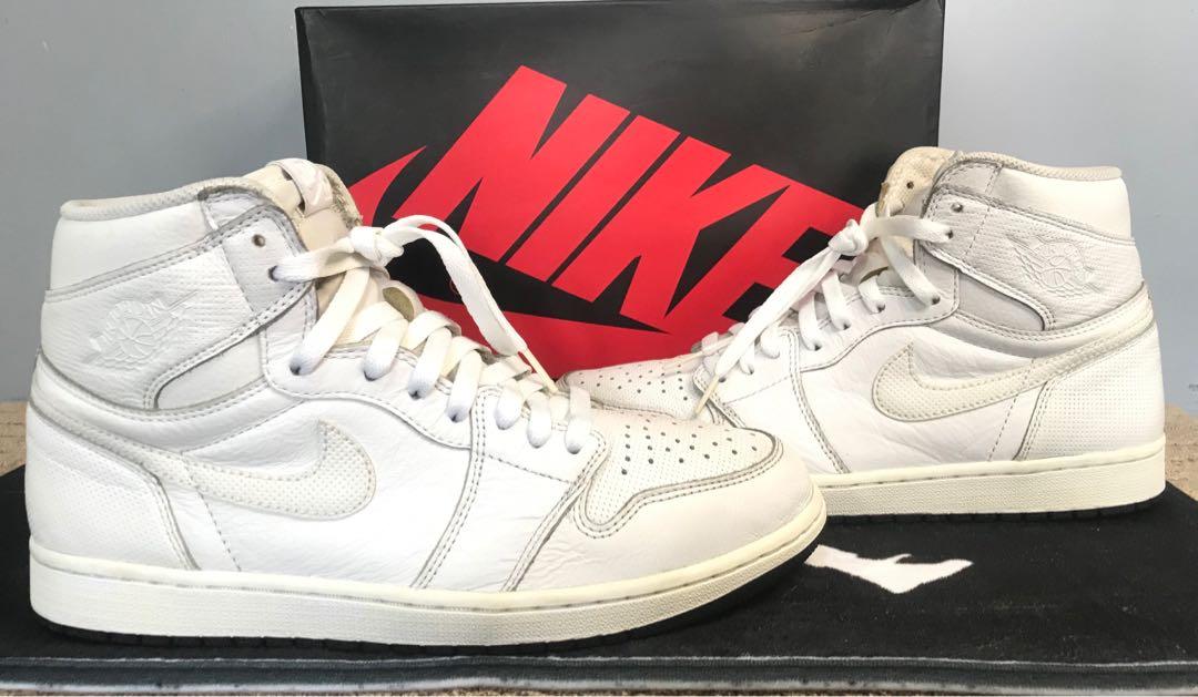 jordan 1 white perforated