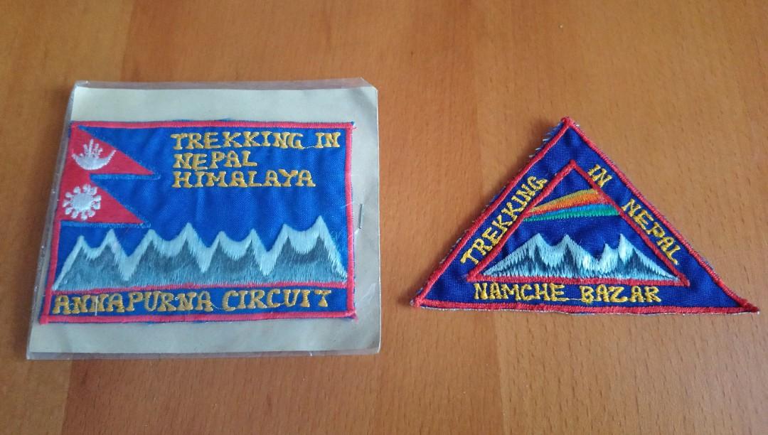 Badge patch (Category: Travel Essentials & Accessories) located in Singapore. Submitted by khome2020 (Listing ID 1051649578, Image 2). Description: Trekking badge patch bought during trekking trip in Nepal. Can be sewn on bagpack or keep as display item. $2.00 for each badge. Buy all 4 at $7. Postal delivery can be arranged..