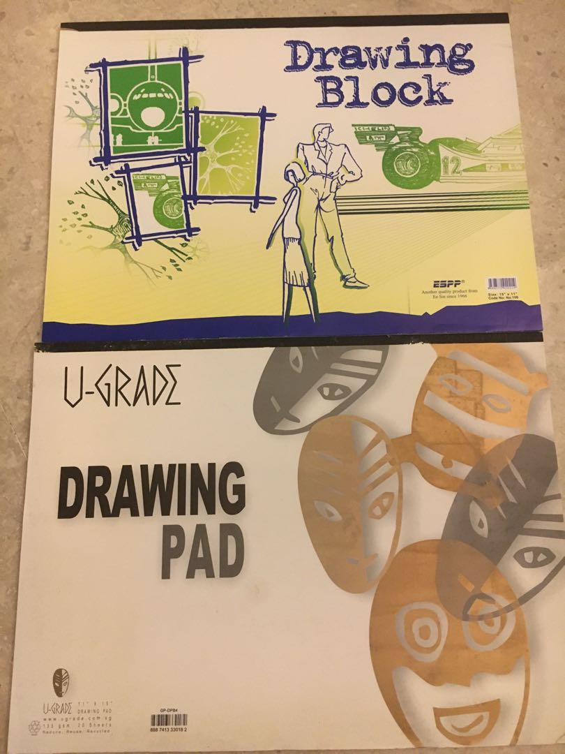 Big and Small Drawing Pads, Hobbies & Toys, Stationery & Craft