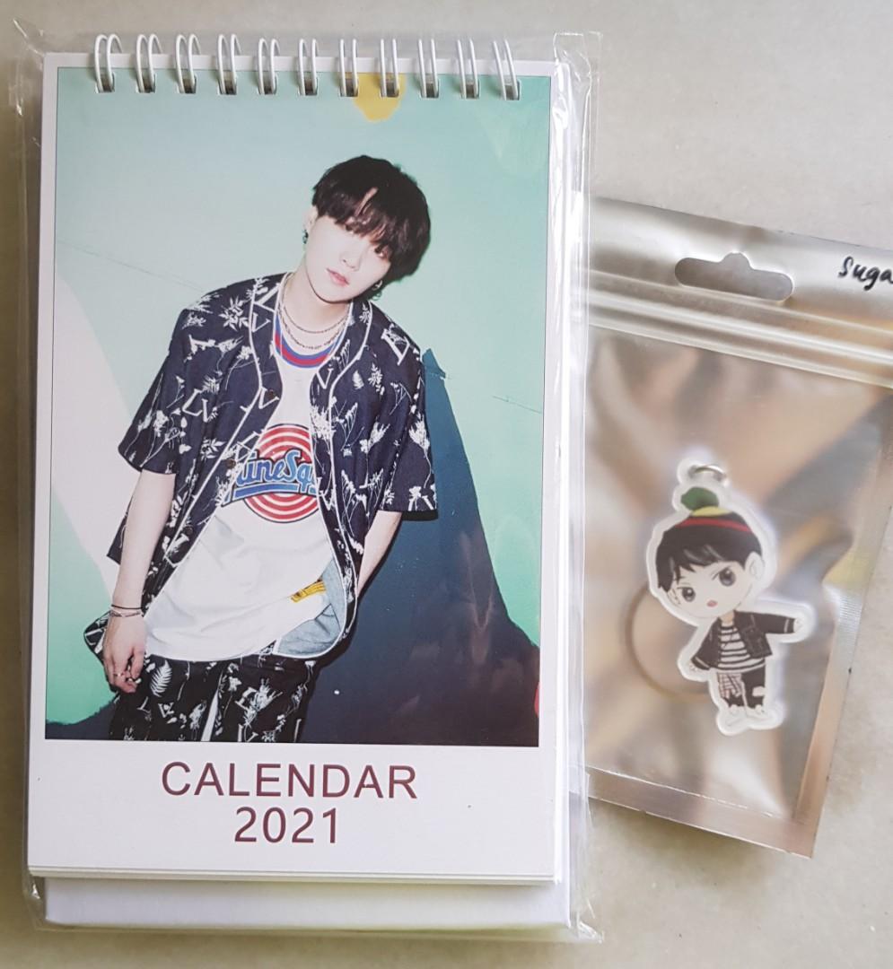 Instock Bts Suga 2021 Calendar Entertainment K Wave On Carousell