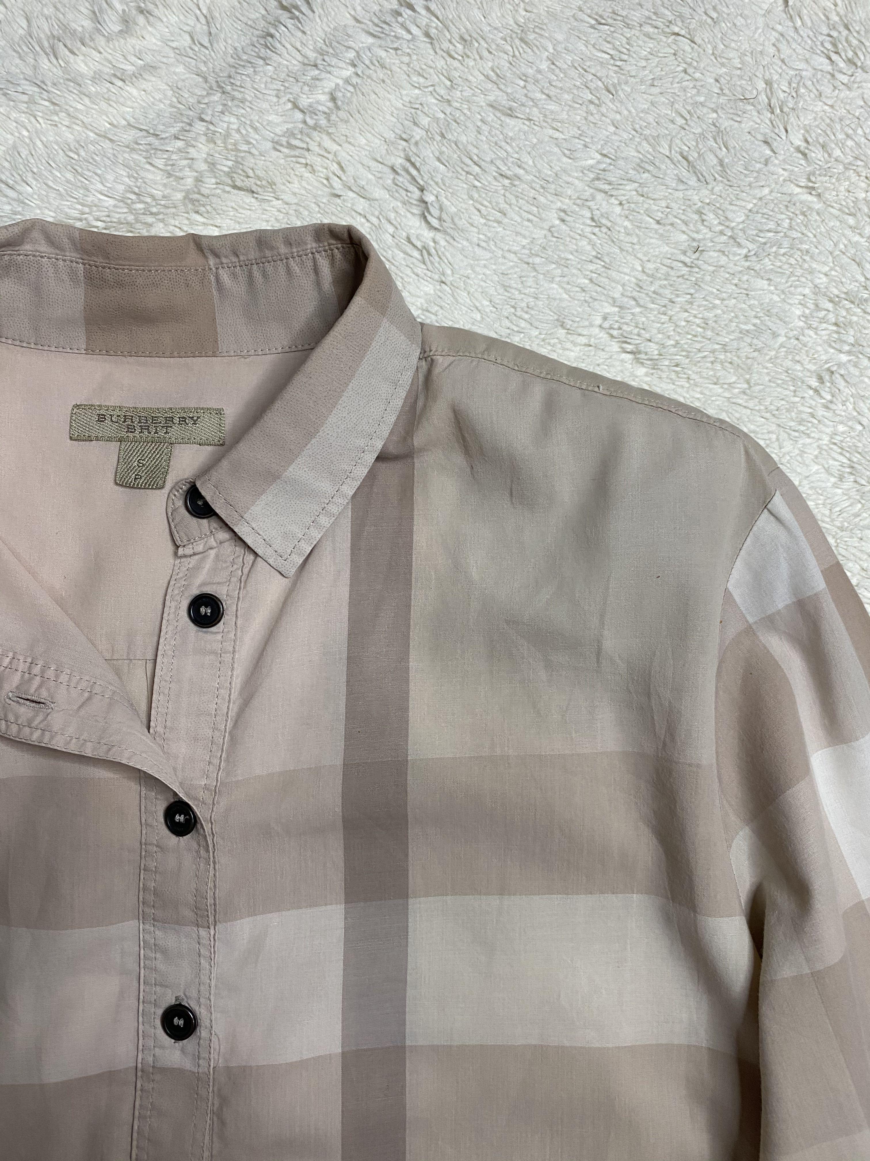 BURBERRY BRIT Pink Shirt, Luxury, Apparel on Carousell