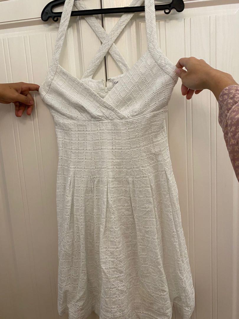 Calvin Klein white eyelet dress Women s Fashion Maternity wear on Carousell