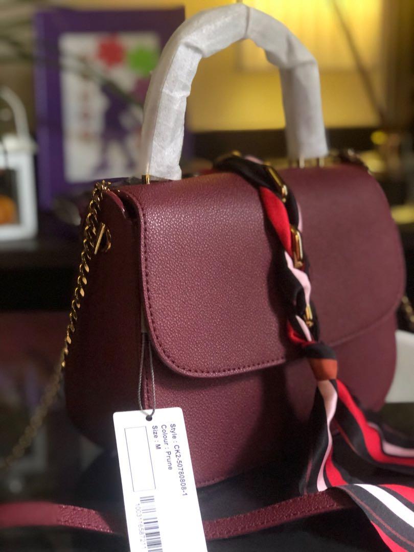 Charles and keith braided front flap bag top