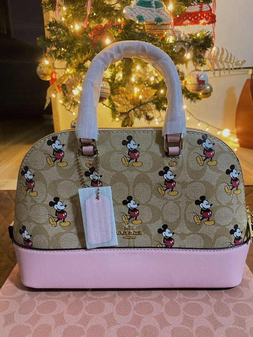 Authentic Coach Alma Mickey Bag in Pink, Women's Fashion, Bags & Wallets,  Purses & Pouches on Carousell