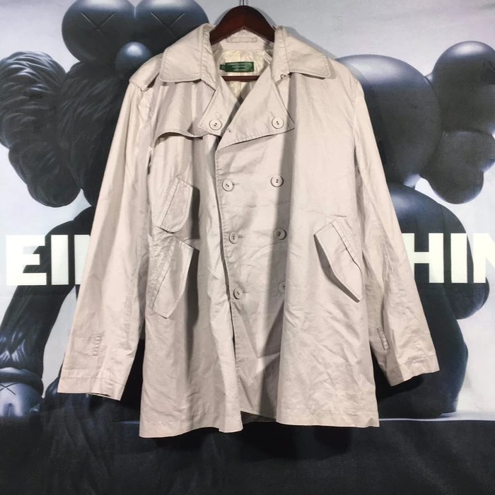 Comme des Garcons Homme Plus Size M Olive Textured Double Breasted Military Jacket