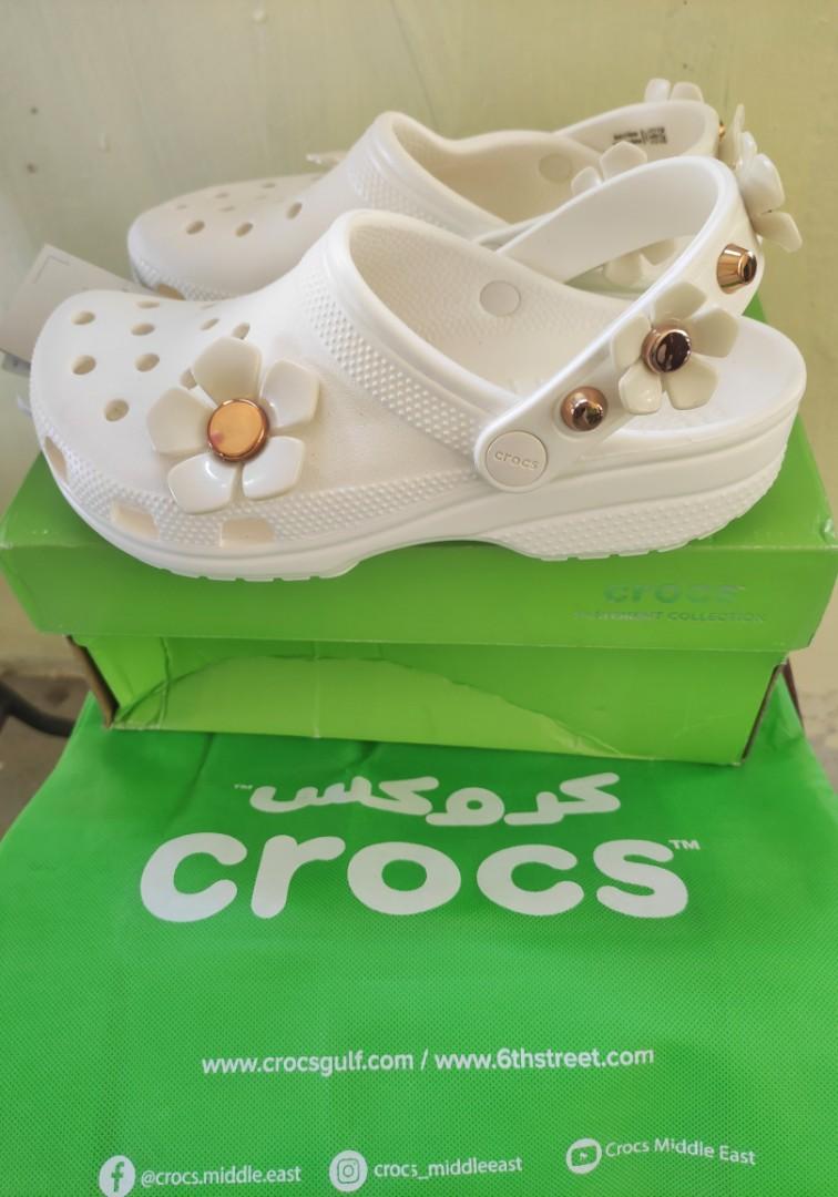 Crocs Floral White Limited Edition Women s Fashion Footwear