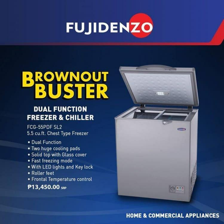 Do You Need Extra Storage For Your Frozen Goods At Home Avoid Frequent Trips To The Market With The Fujidenzo Brownout Buster Series Available Models Fcg 55 Pdf Sl2 5 5 Cu Ft Do You Need Extra Storage For Your Frozen Goods At Home Avoid Frequent Trips To The Market With The Fujidenzo Brownout Buster Series Available Models Fcg 55 Pdf Sl2 5 5 Cu Ft