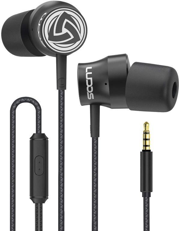 FREE DELIVERY LUDOS TURBO Earphones In Ear Headphones with Microphone Ergonomic Earphone with Mic Memory Foam Durable Cable Bass Earbuds for iPhone iPad Apple Samsung Computer Audio Headphones Headset...
