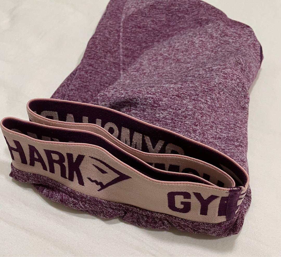 Gymshark Flex Shorts - Dark Ruby Marl/Blush Nude (Small), Women's