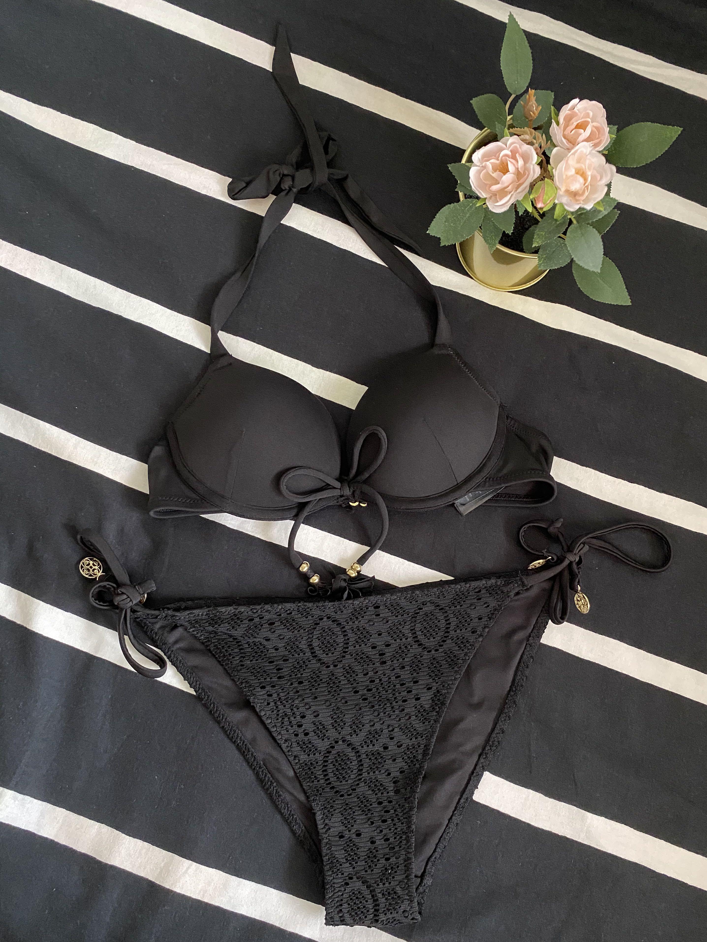 Hu0026M Black Bikini Set, Women's Fashion, Swimwear, Bikinis u0026 Swimsuits on  Carousell