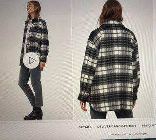H&M Plaid Overshirt SZ S