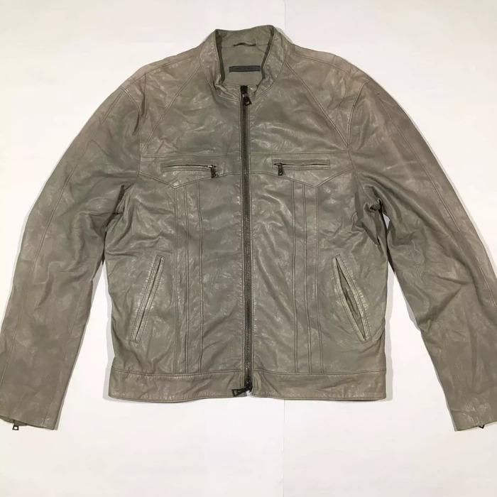 John Varvatos Lamb Leather Cafe Racer Jacket Men s Fashion Coats