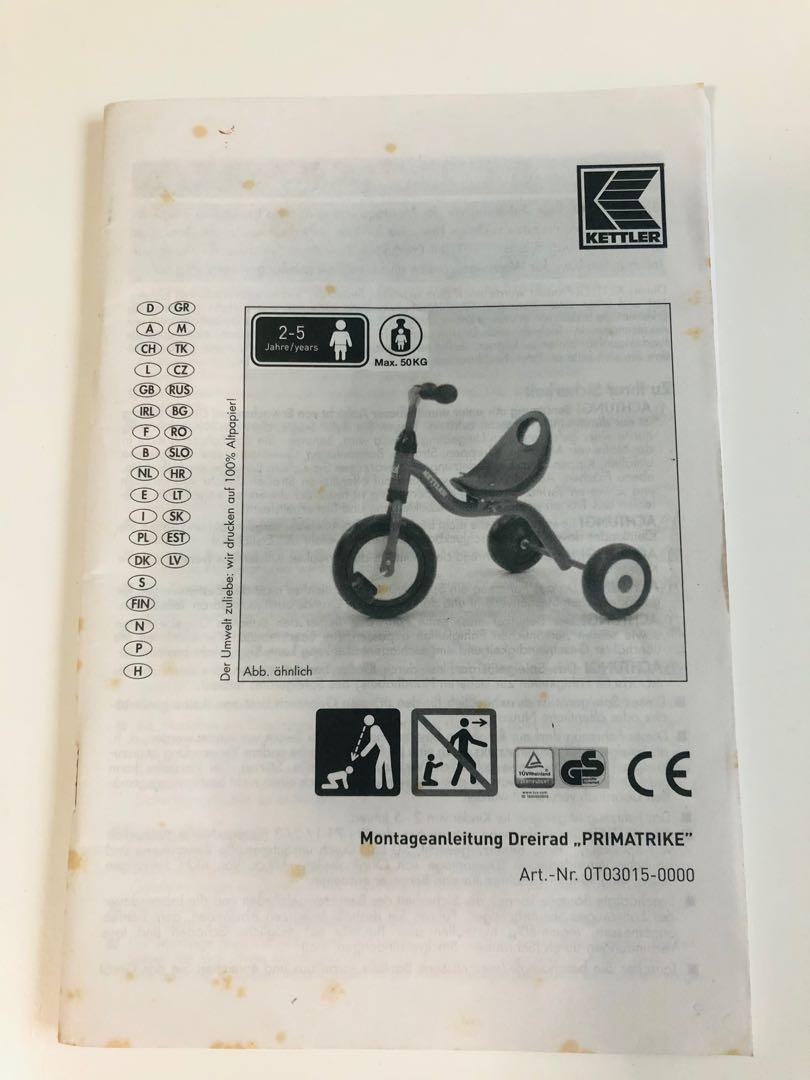 Kettler Tricycle, Babies & Kids, Infant Playtime on Carousell