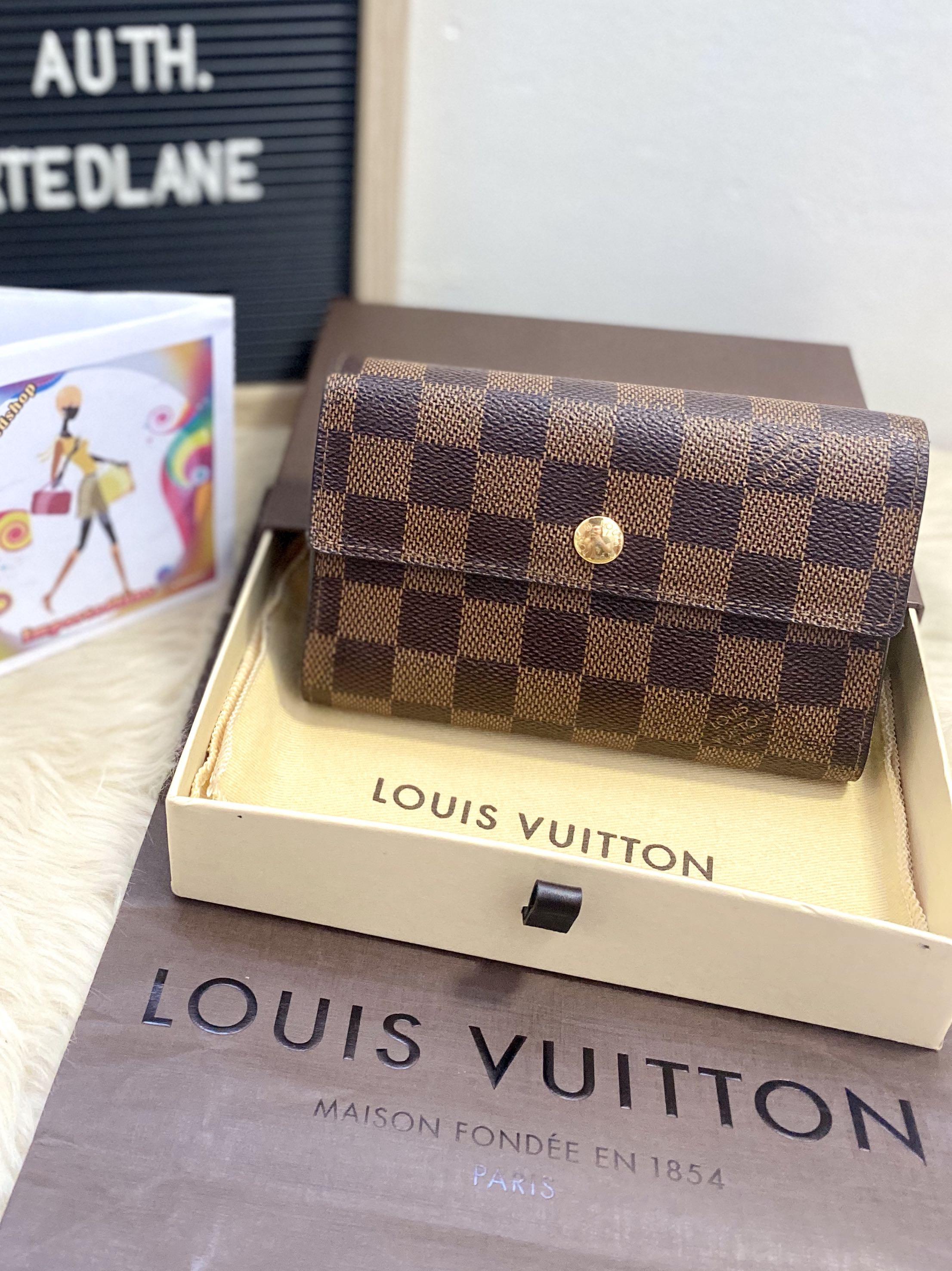 Louis Vuitton Pre-loved LOUIS VUITTON Portefeuil Normandy Damier ebene  Bi-fold Long Wallet PVC leather Brown black 2023, Buy Louis Vuitton Online