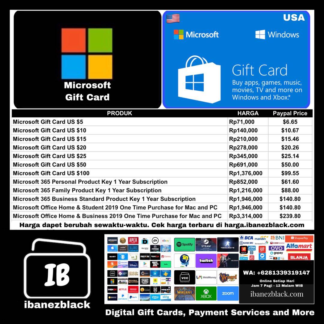 where can you buy microsoft gift cards