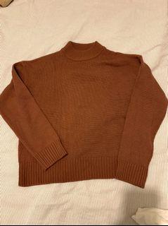 Mock Neck Mauve Sweater