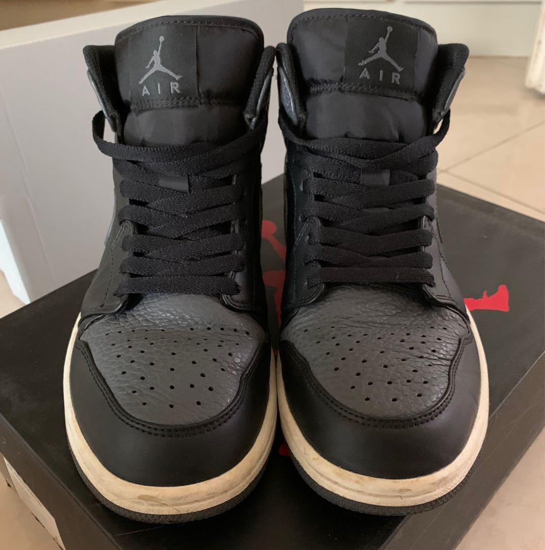Air jordan 1 mid black dark grey summit white online