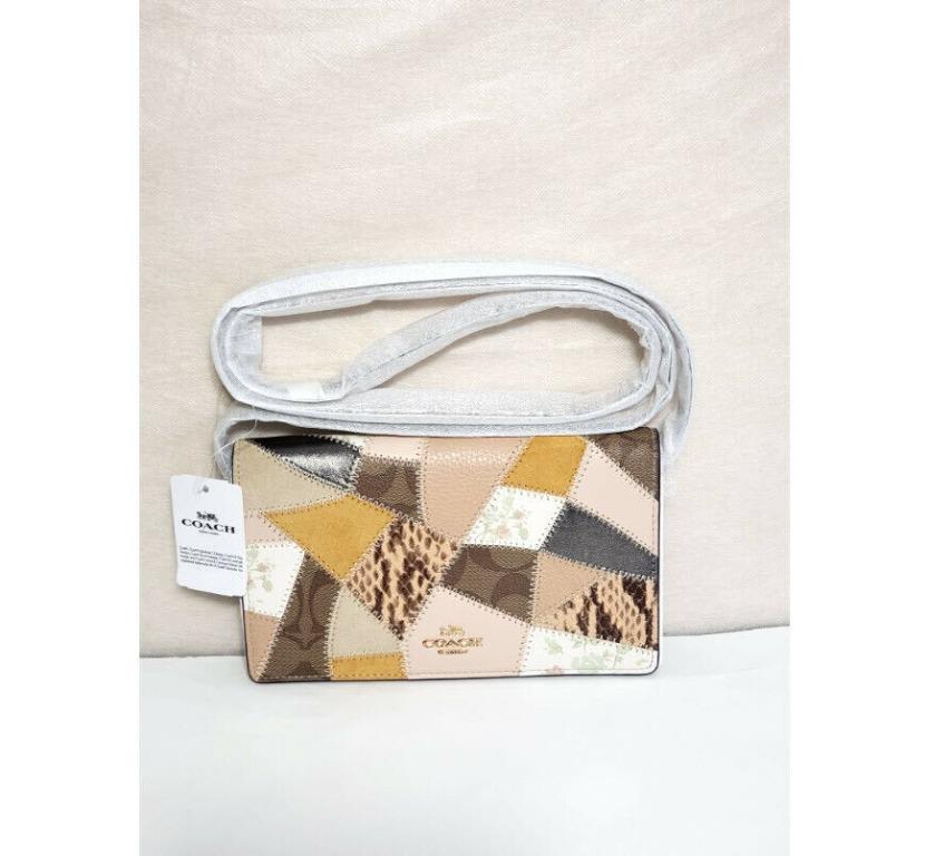 Hayden foldover crossbody clutch in colorblock signature canvas shop