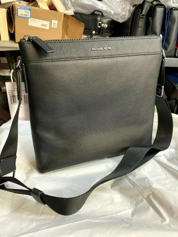 NWT) MICHAEL KORS - Cooper Black Pebbled Leather Men's Messenger Crossbody  Swingpack Bag, Men's Fashion, Bags, Sling Bags on Carousell