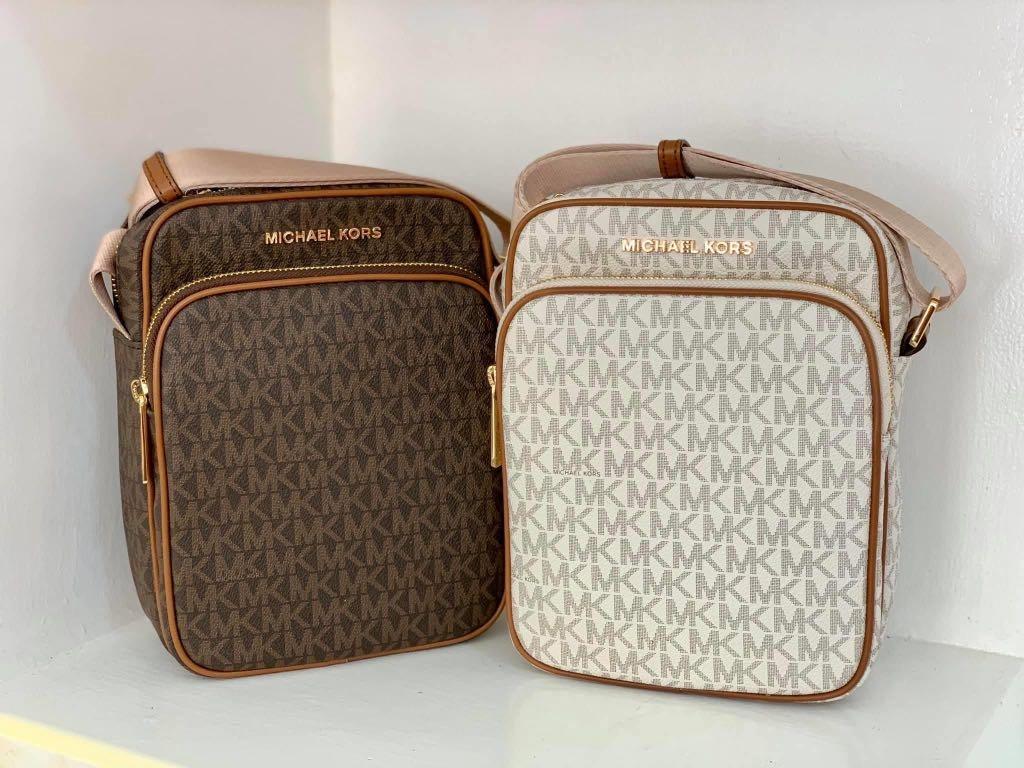 Michael kors jet set travel outlet signature medium flight bag crossbody