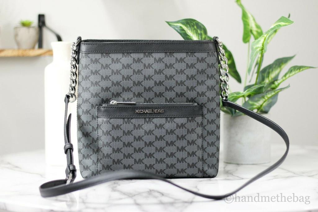 NWT MICHAEL KORS Morgan Medium Messenger Bag PVC Leather