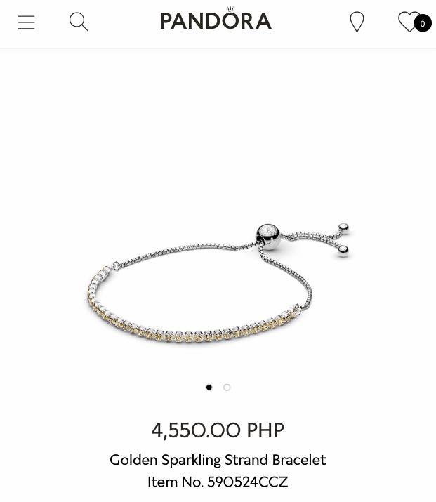 Pandora Golden Sparkling Strand Bracelet Women s Fashion Jewelry Organizers Bracelets on Carousell