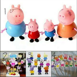 Party Cake Topper: Peppa Pig cake toppers/ toy figurine