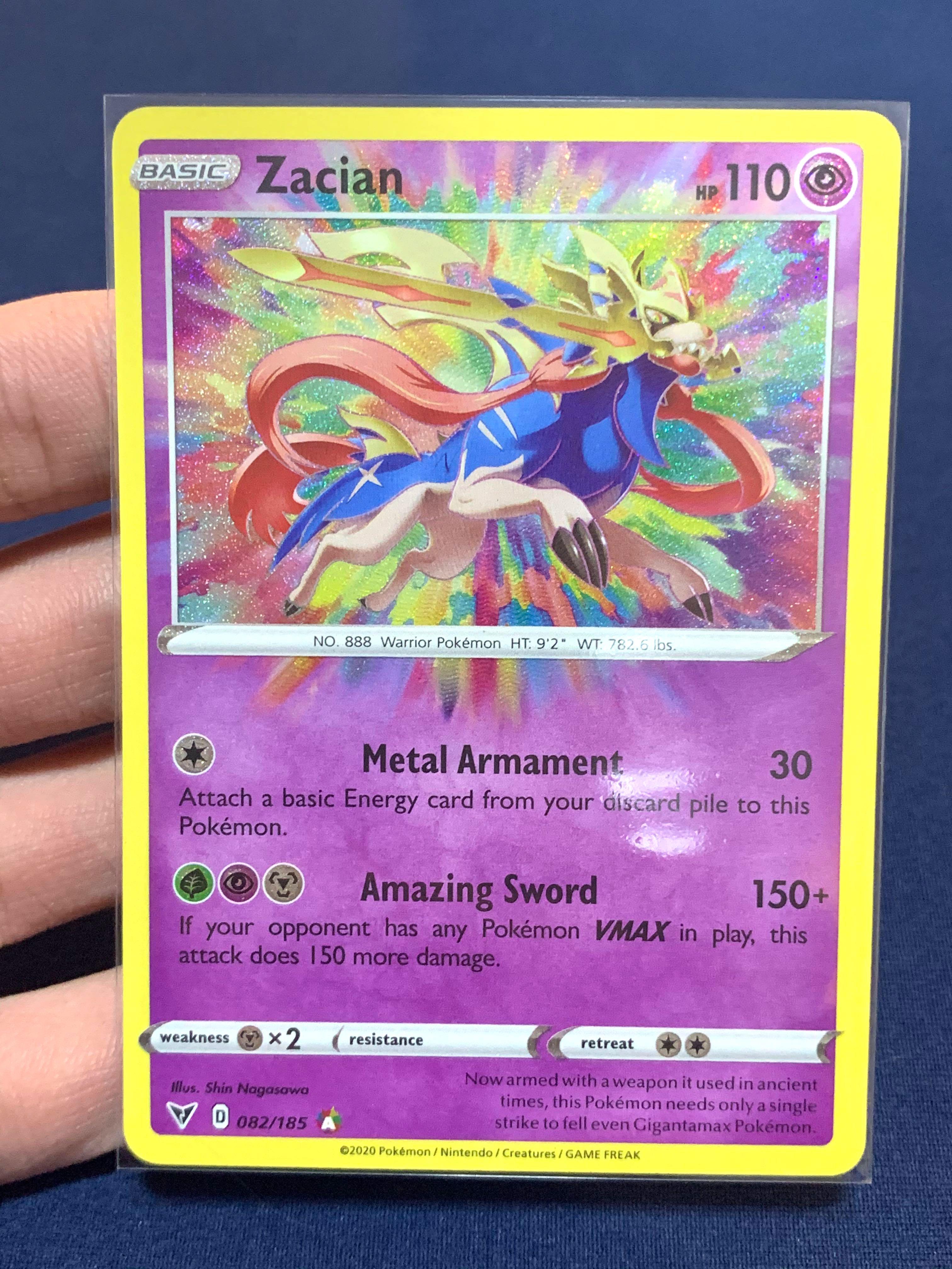 Pokemon Tcg Zacian Amazing Rare Toys Games Board Games Cards On Carousell