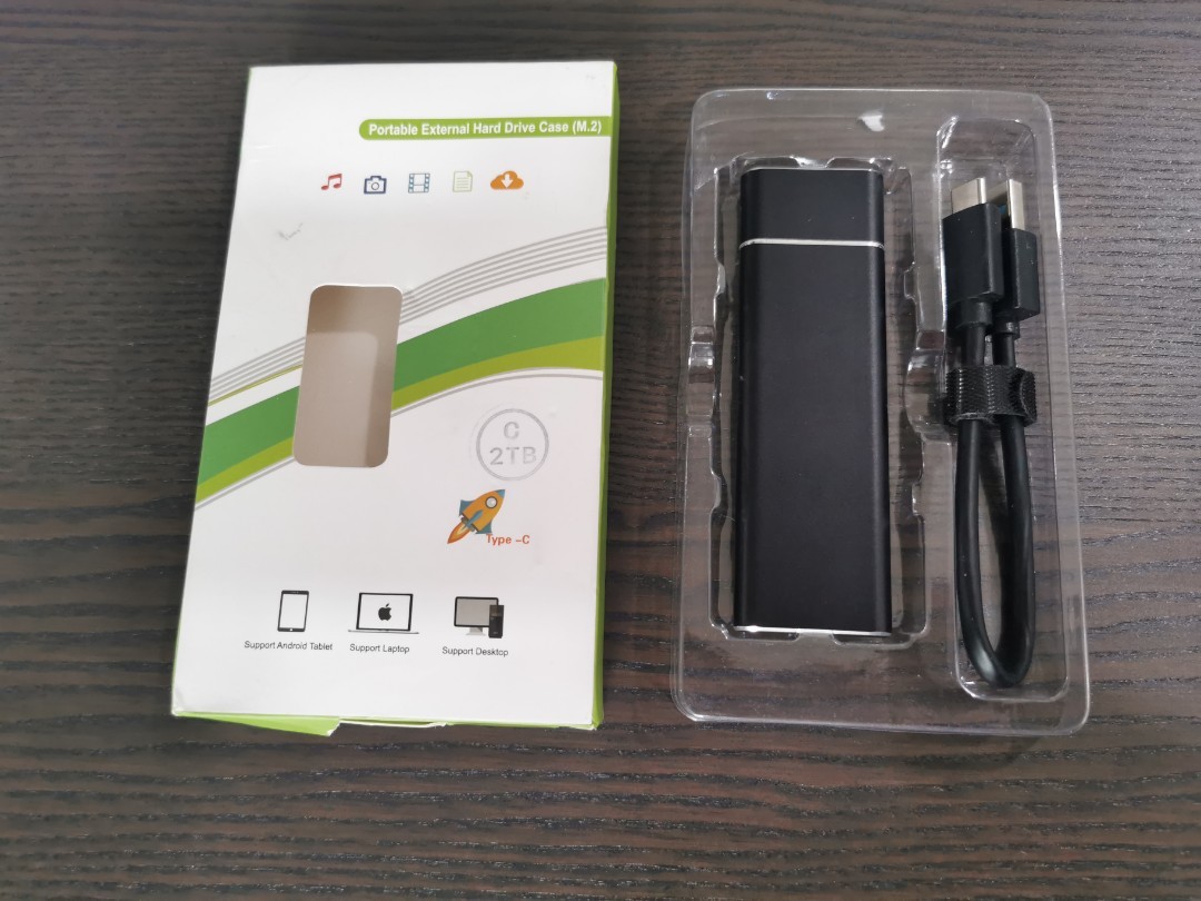 Portable External Hard Drive Case(M. 2), Computers & Tech, Parts