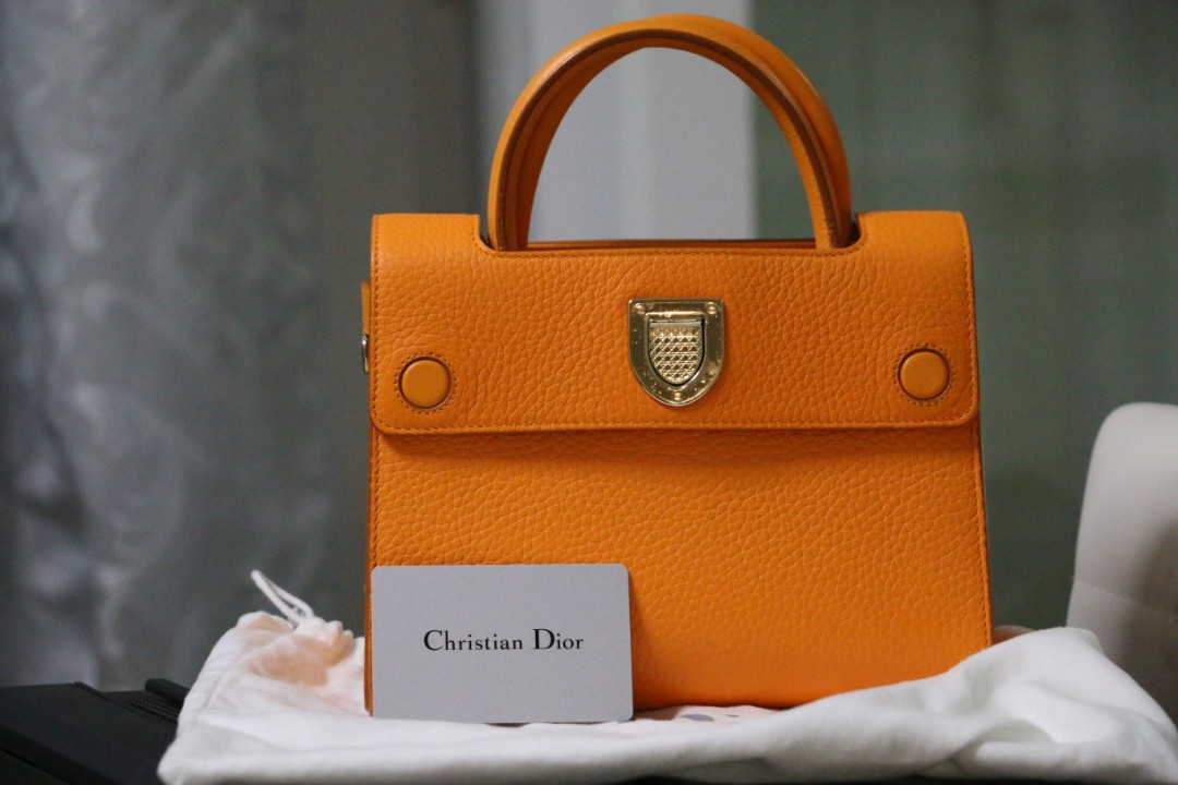 RARE COLOUR Dior Diorever Mini Bullcalf leather Orange Women s Fashion Bags Wallets Cross body Bags on Carousell