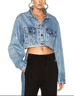 levi denim cropped jacket