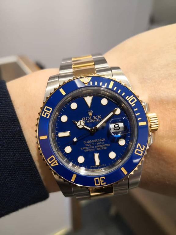 Submariner blue deals half gold