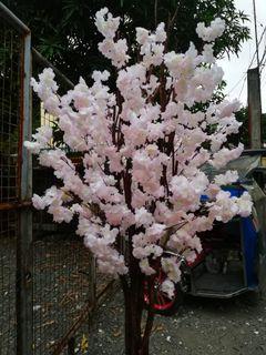 Sakura Tree  Artificial Cherry Blossoms Tree Silk Flowers Plastic Stems Fake Plants Flowers