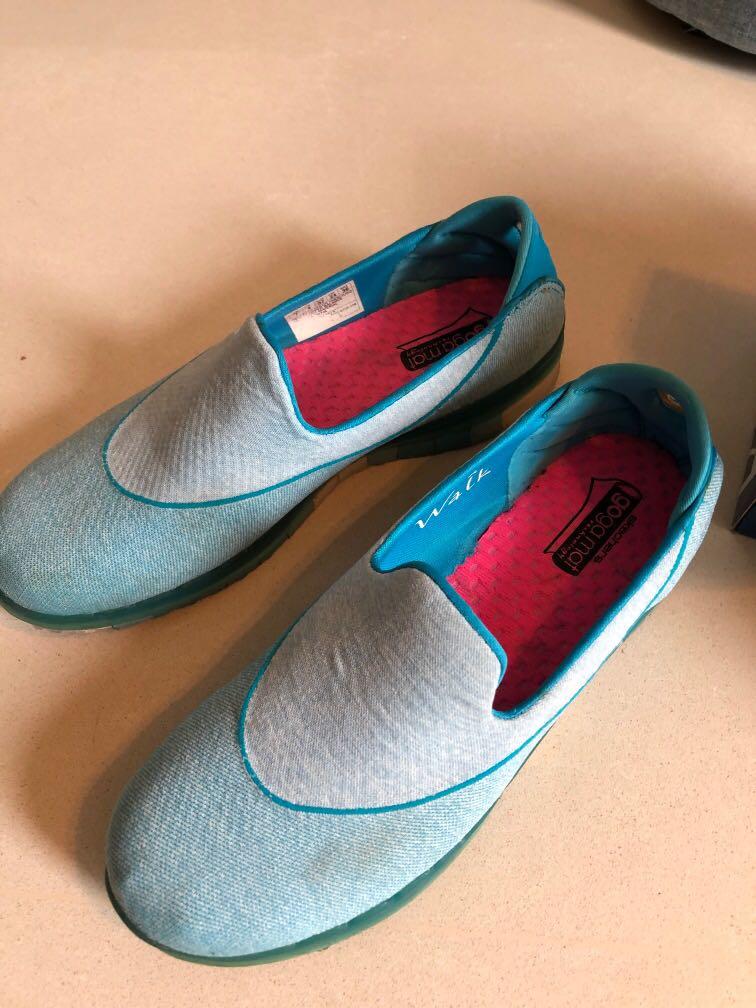 Skechers GoFlex walk blue Women s Fashion Footwear Sneakers on