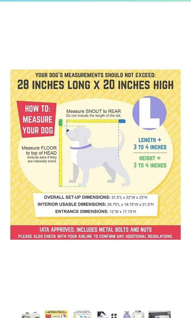Sportpet IATA compliant LARGE pet crate for international travel (dog