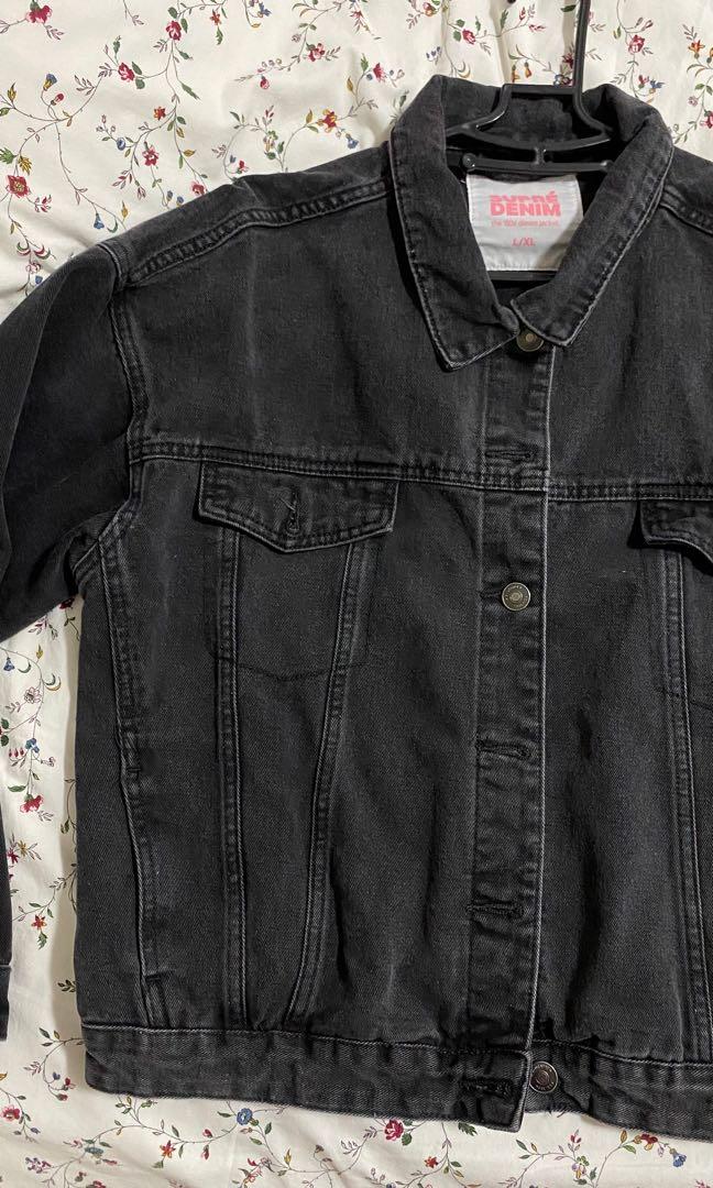 Supre black denim jacket store