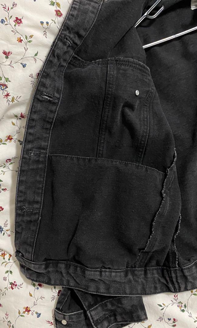Supre black cheap denim jacket