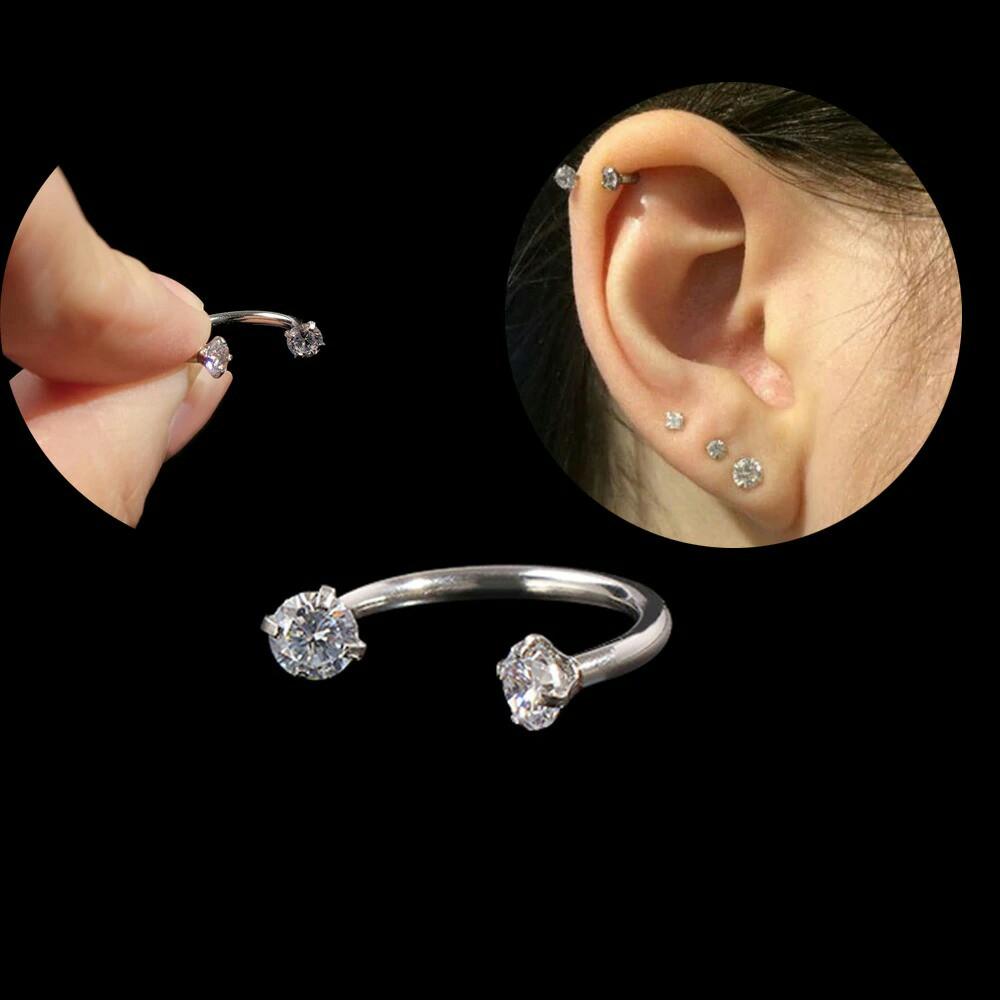 Surgical Steel Piercing for Ear Nose Lip Eyebrow septum cartilage helix captive hoop ring belly piercing