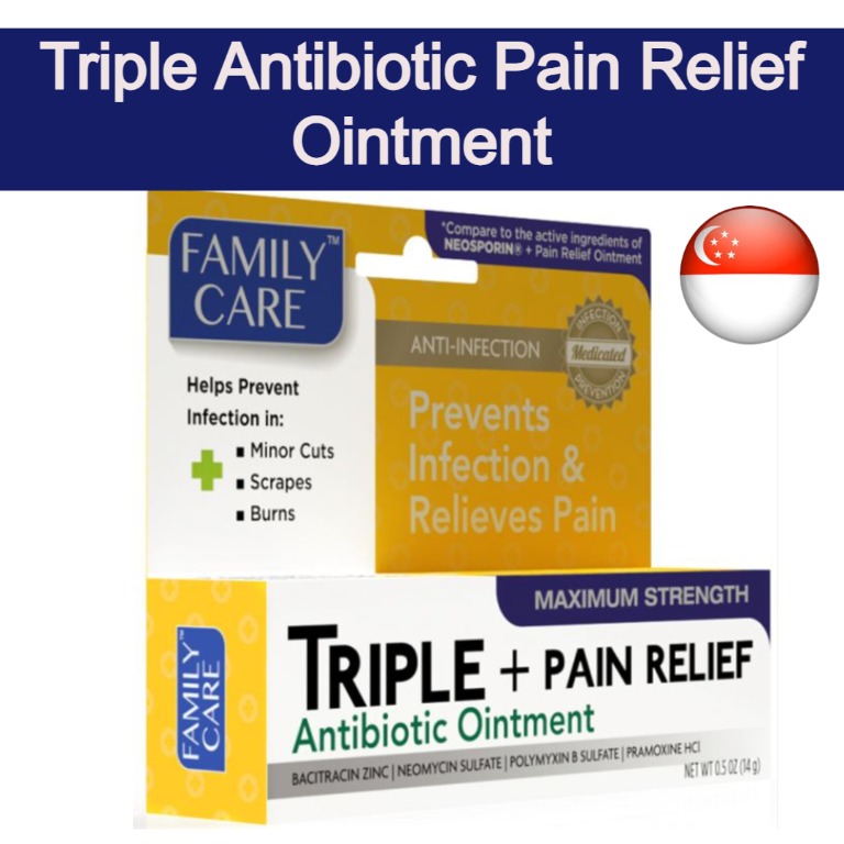 Triple Antibiotic Pain Relief Ointment Cream 14g to