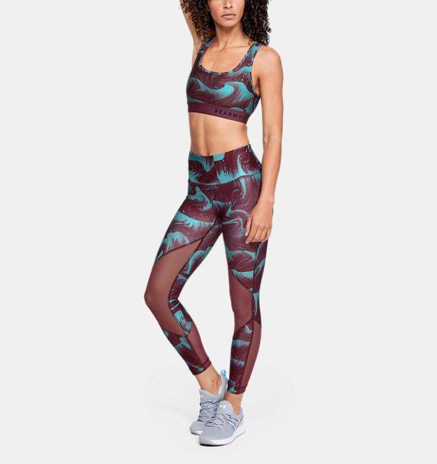 Armour Mesh Print Ankle Crop Leggings 