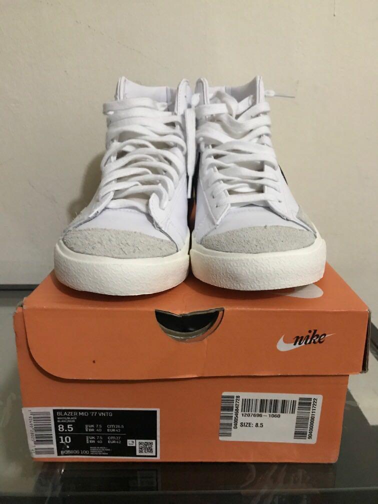 US8.5 nike blazer mid 77 VNTG Men s Fashion Footwear Sneakers on Carousell