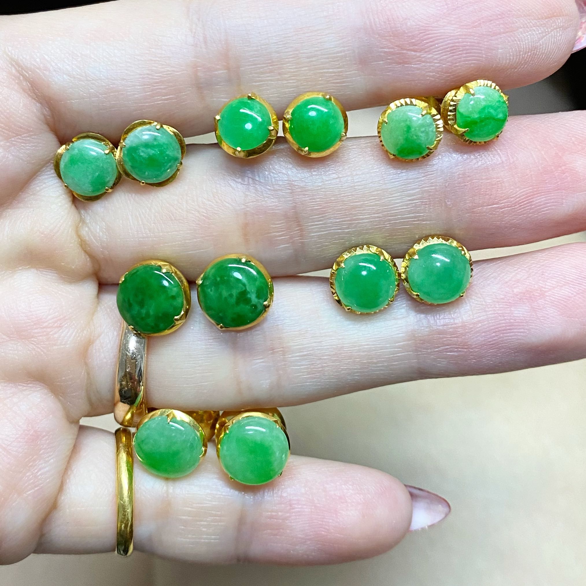 Genuine jade earrings store
