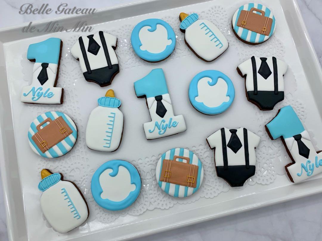 1st Birthday Cookies Baby Boss Theme Cookies Baby Shower Cookies Customized Cookies Food Drinks Homemade Bakes On Carousell