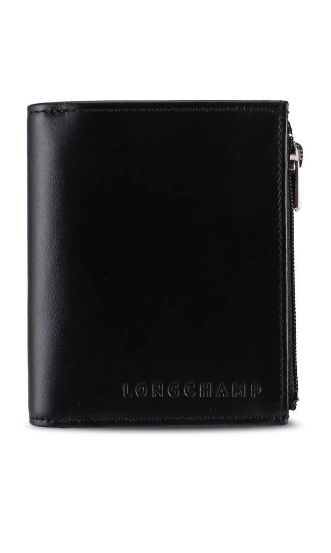 Authentic Longchamp Leather Baxi Compact Wallet, Men's Fashion, Watches