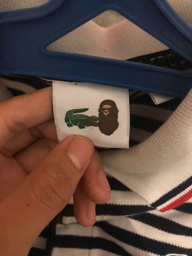 Lacoste x bape polo clearance