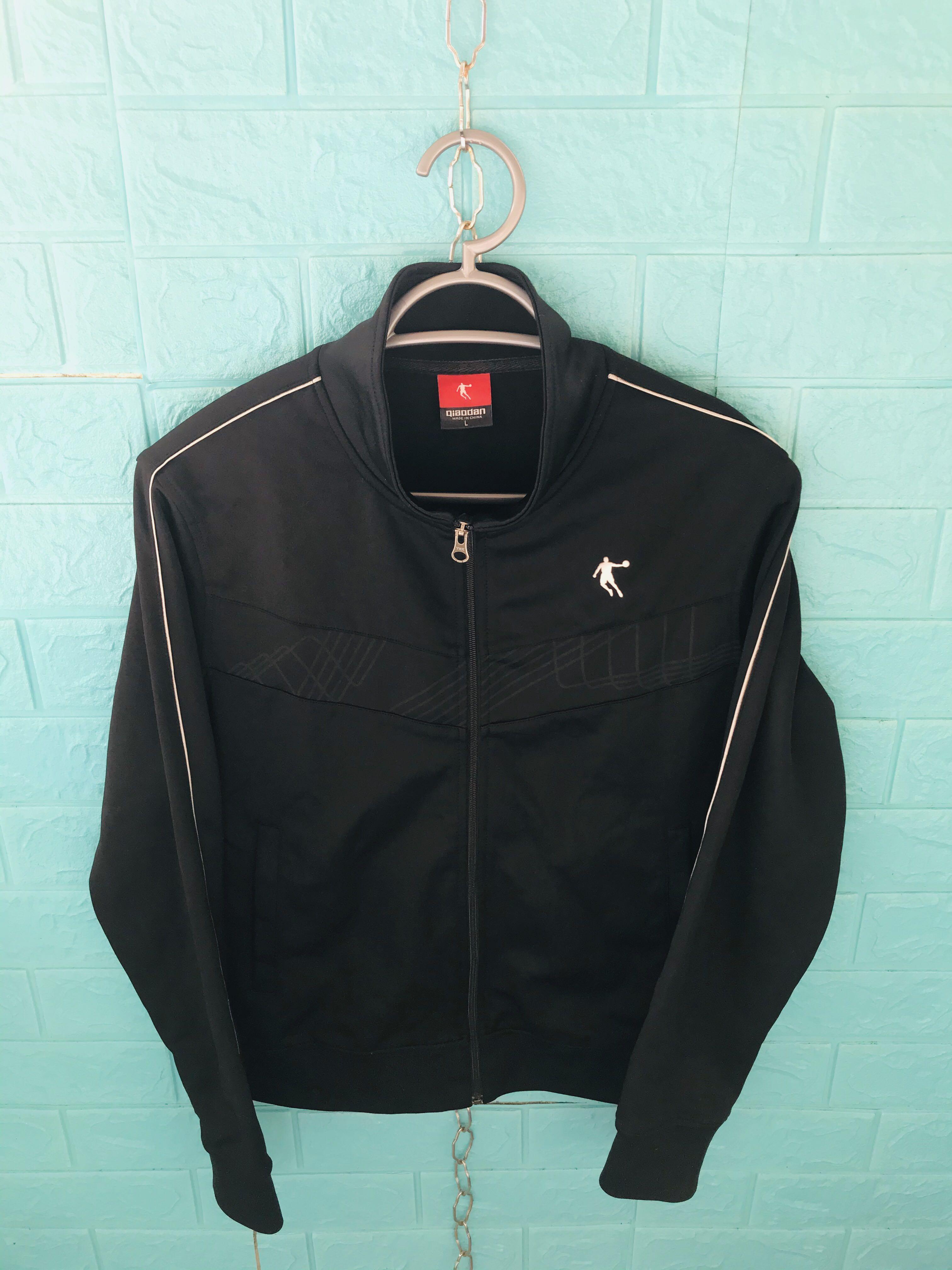 Black Jacket qiaodan, Men's Fashion, Coats, Jackets and Outerwear on ...