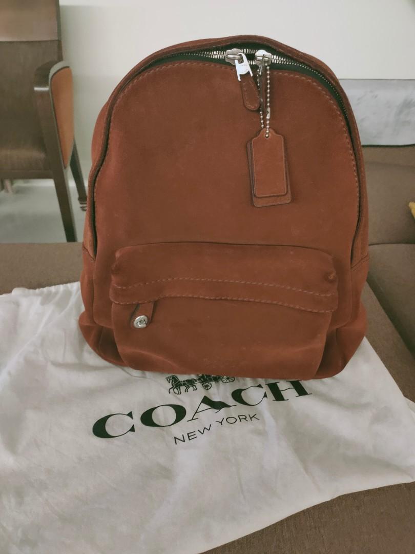 tan coach backpack