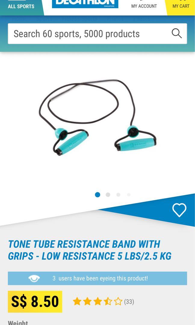 Decathlon resistance 2025 bands with handles