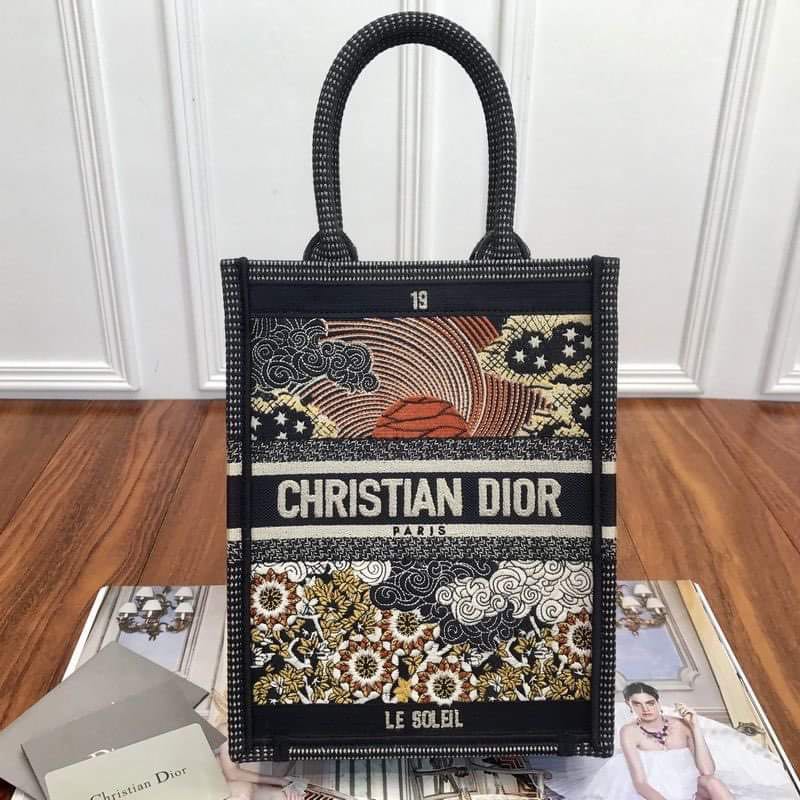 Christian dior 2025 vertical book tote