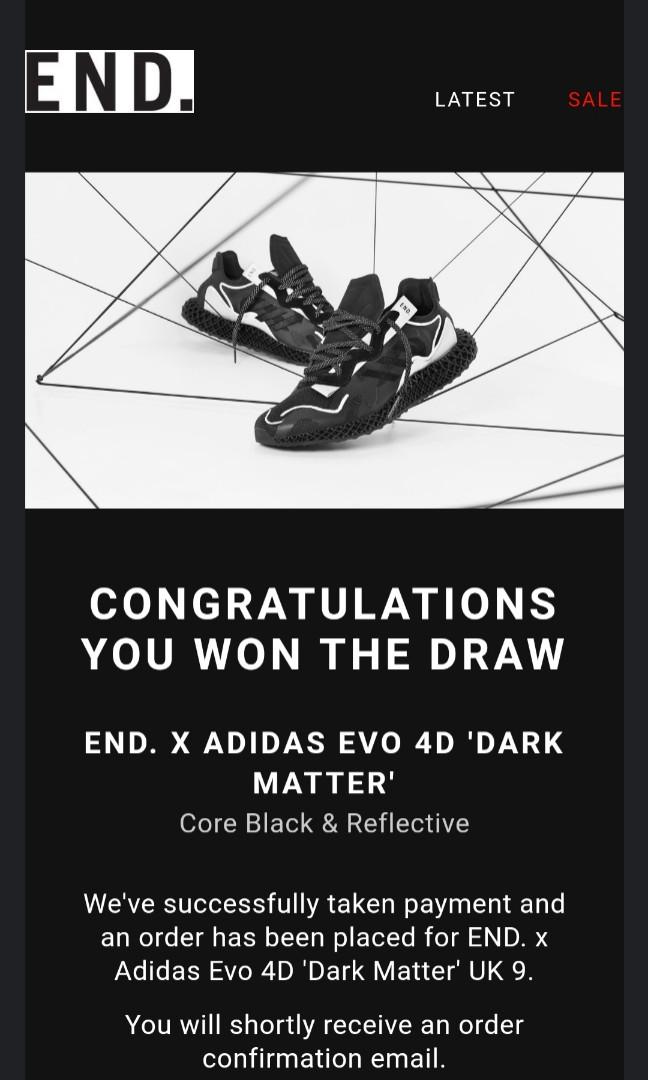 END X Adidas Evo 4D Dark Matter, Men's Fashion, Footwear, Sneakers on  Carousell